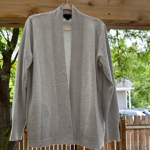 J. Crew NWOT Italian Cashmere Long Open Front Cardigan Sweater Medium - Picture 12 of 16